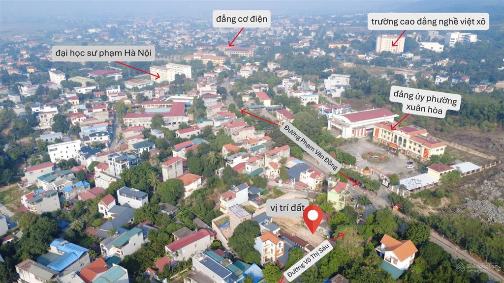 Bán đất tại võ thị sáu, xuân hòa, phúc yên, vĩnh phúc, 4 tỷ, 100m2