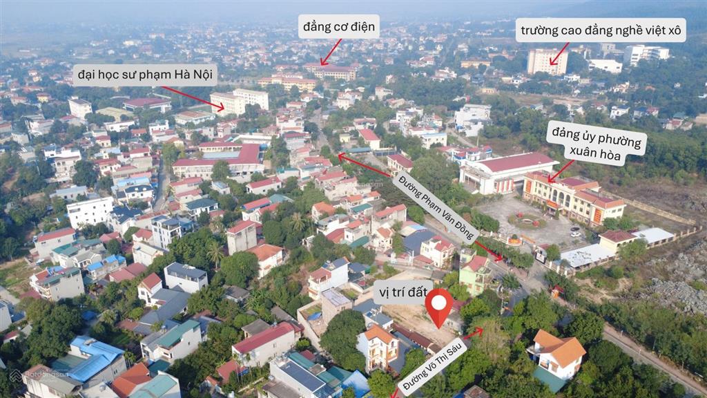 Bán đất tại võ thị sáu, xuân hòa, phúc yên, vĩnh phúc, 4 tỷ, 100m2