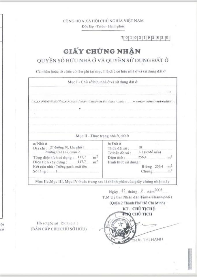 Bán nhà riêng tại 27 đường bình trưng, giá cực chất 21 tỷ, diện tích 260m2