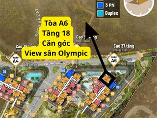 Bán 2pn góc tòa a6 view sân vận động căn số 7 lầu 18  khách em cần xử lý việc cần ra gấp