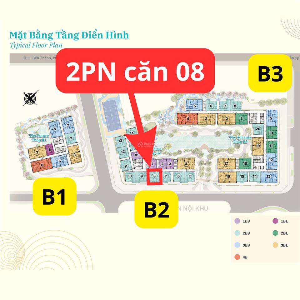 2pn tháp b2 căn 08  glada heights  view biệt thự hướng đông nam giá 5.9 tỷ