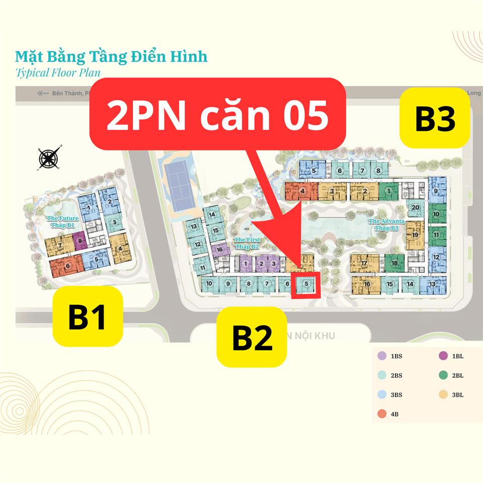 Bán 2pn góc gladia heights  căn số 05 tầng 6  view biệt thự hướng đn giá 5.85 tỷ