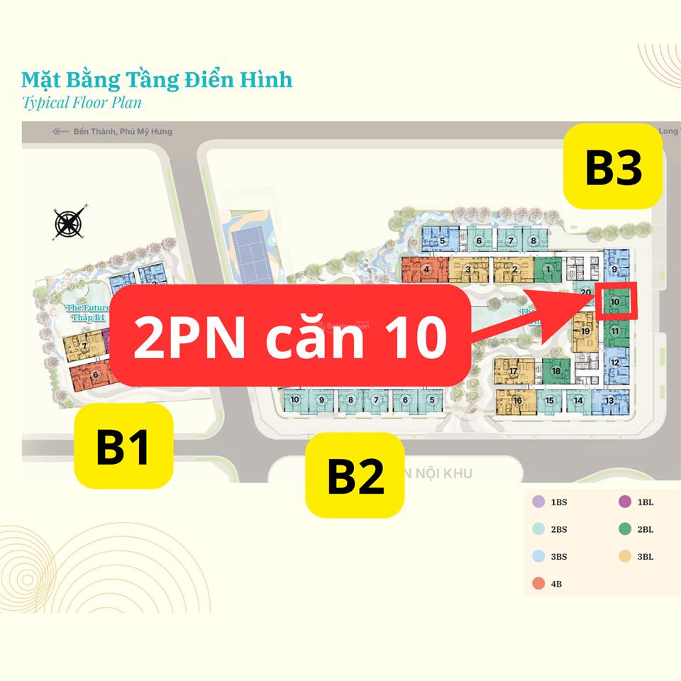 2pn lớn 85m2 b3 căn số 10 gládia heights  view không chắn giá 6,89 tỷ