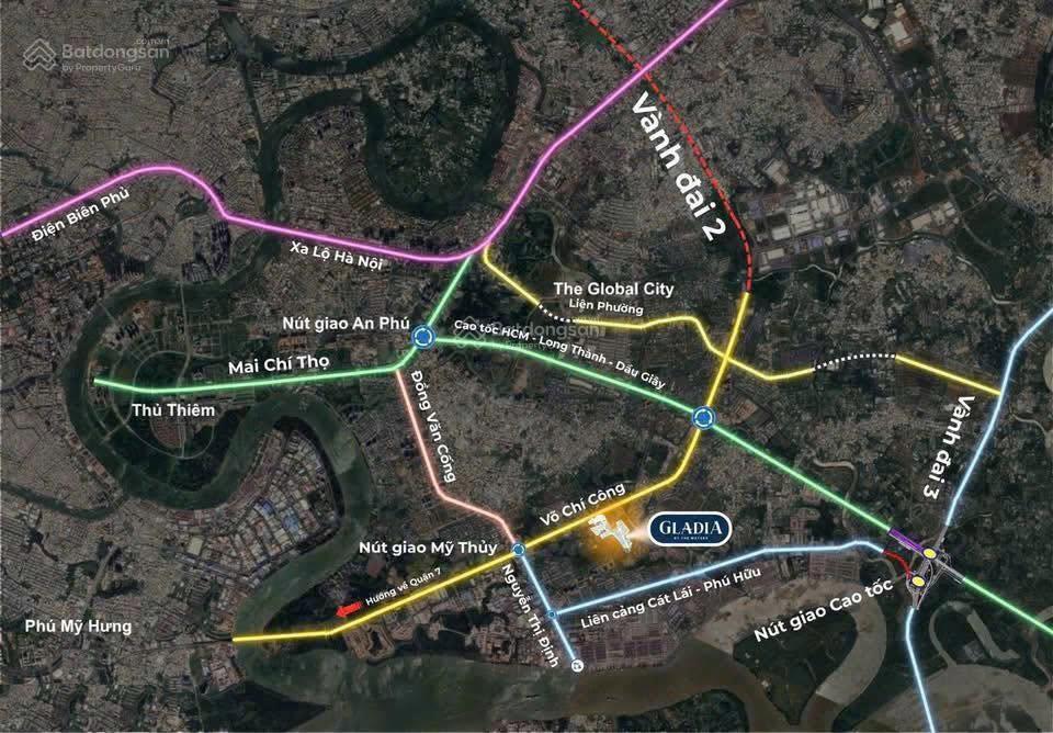3pn căn 13 tháp b3 gladia heights  view biệt thự hướng đông nam