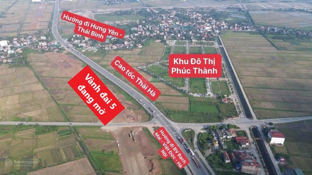 Khu đô thị phúc thành  lý nhân, 100m sổ hồng hướng nam, cạnh vành đai 5, gần viện bạch mai