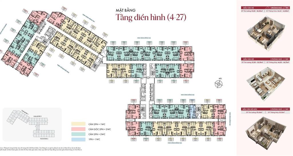 Bán căn hộ fresia riverside 100% view sông biên hòa đồng nai tt 25% sở hữu cách metro suối tiên 10p