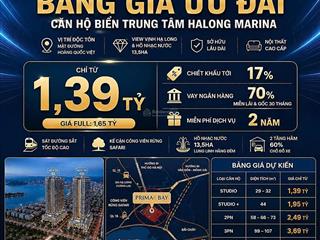 Full giá 1,65 tỷ sở hữu ngay căn hộ biển 5* hạ long, sổ hồng sở hữu lâu dài