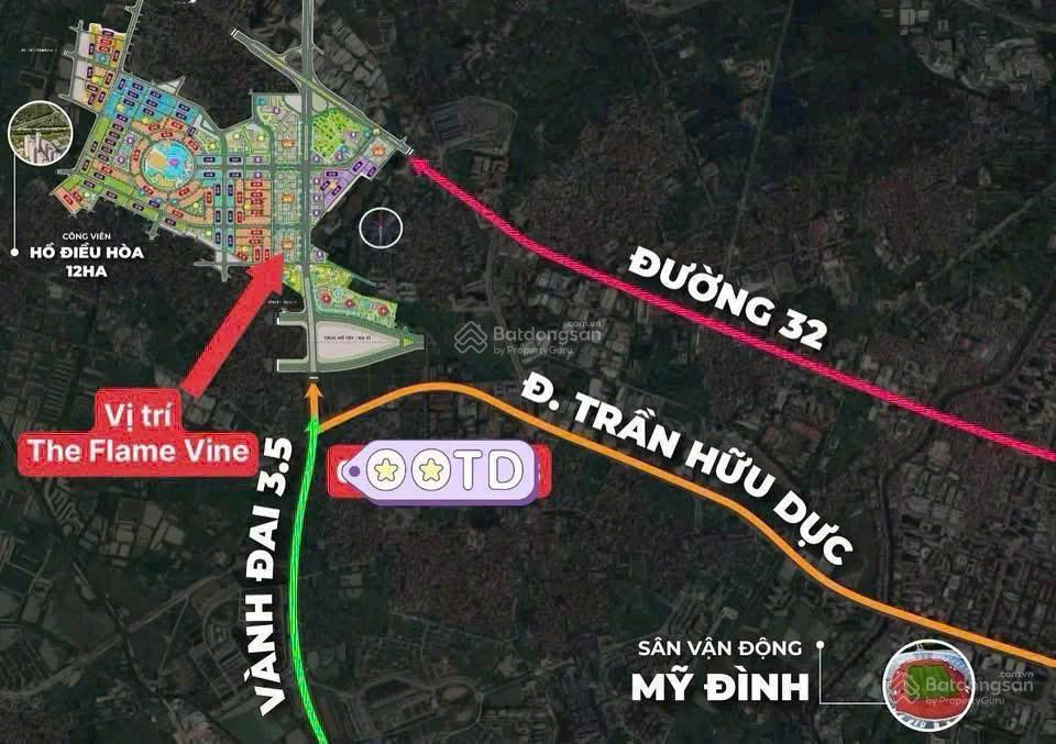 Quỹ hàng ngoại giao đợt 1 trực tiếp cđt dự án the flame vine bám sát đường vành đai 3.5 giá rẻ