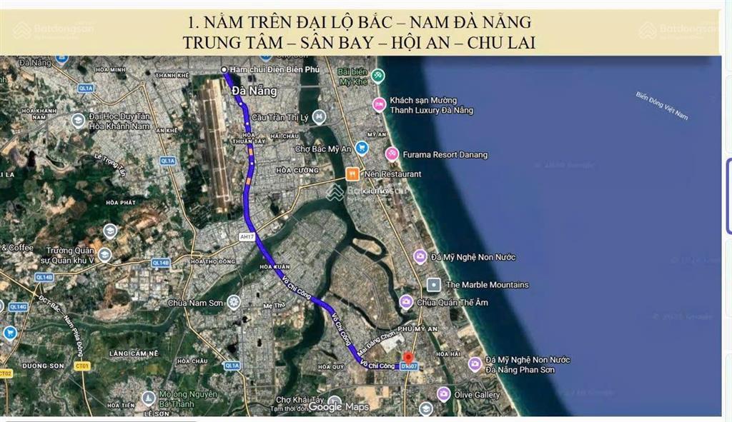 Bán lô đất 100m  đất nền đường võ chí công  đà nẵng  giá chỉ 50tr/m2  vị trí siêu đẹp kd