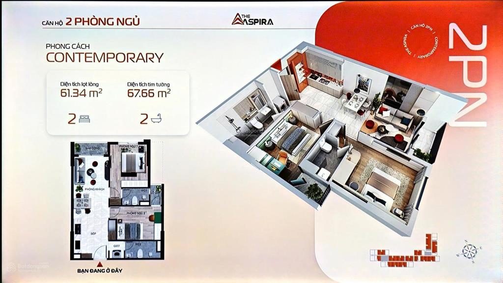 Chỉ 520 triệu sở hữu căn 2pn, 2wc. thanh toán 6,8 triệu/tháng, tặng gói smarthome