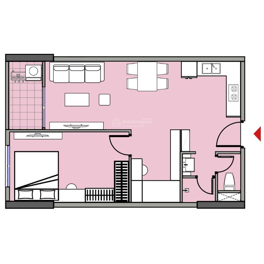 Studio fours tower 32,6m² giá từ 1,9 tỷ thanh toán linh hoạt, hỗ trợ vay 70%