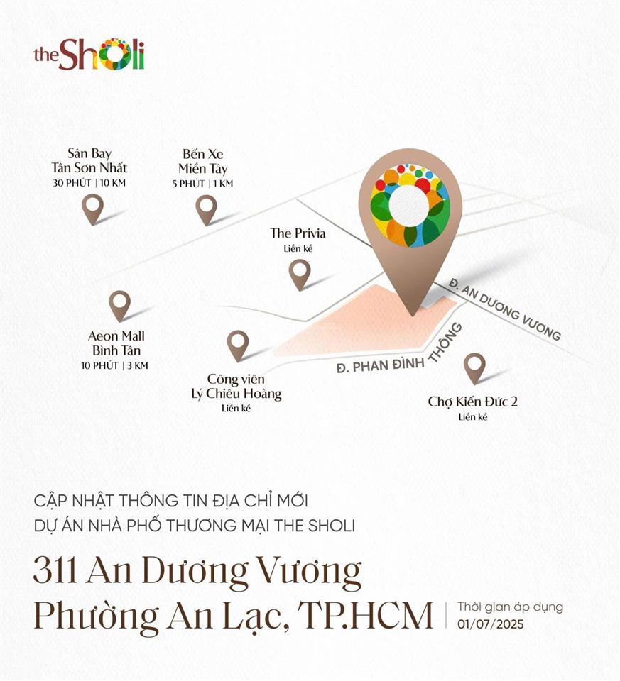 Bán nhà phố the sholi mặt tiền an dương vương hiếm  liền kề aeon bình tân  ngân hàng cho vay 70%