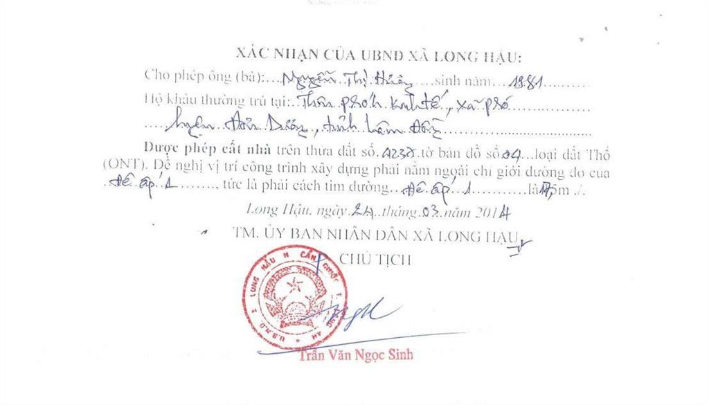 Chính chủ bán nhà mặt tiền ấp 1 (long hậu, tỉnh long an)  kế bên kdc t&t  sổ hồng riêng  2 tỷ