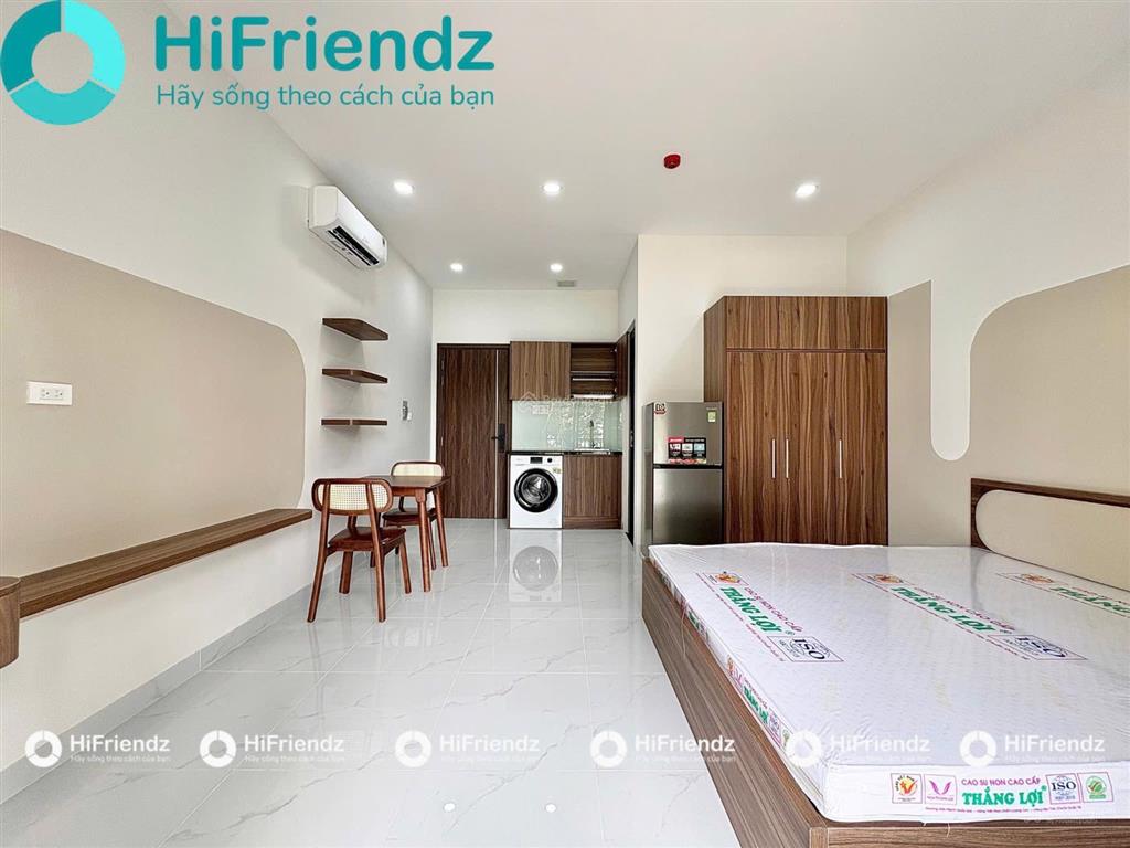 Studio  1 phòng ngủ mới xây  đầy đủ tiện ích  thuận tiện qua trung tâm