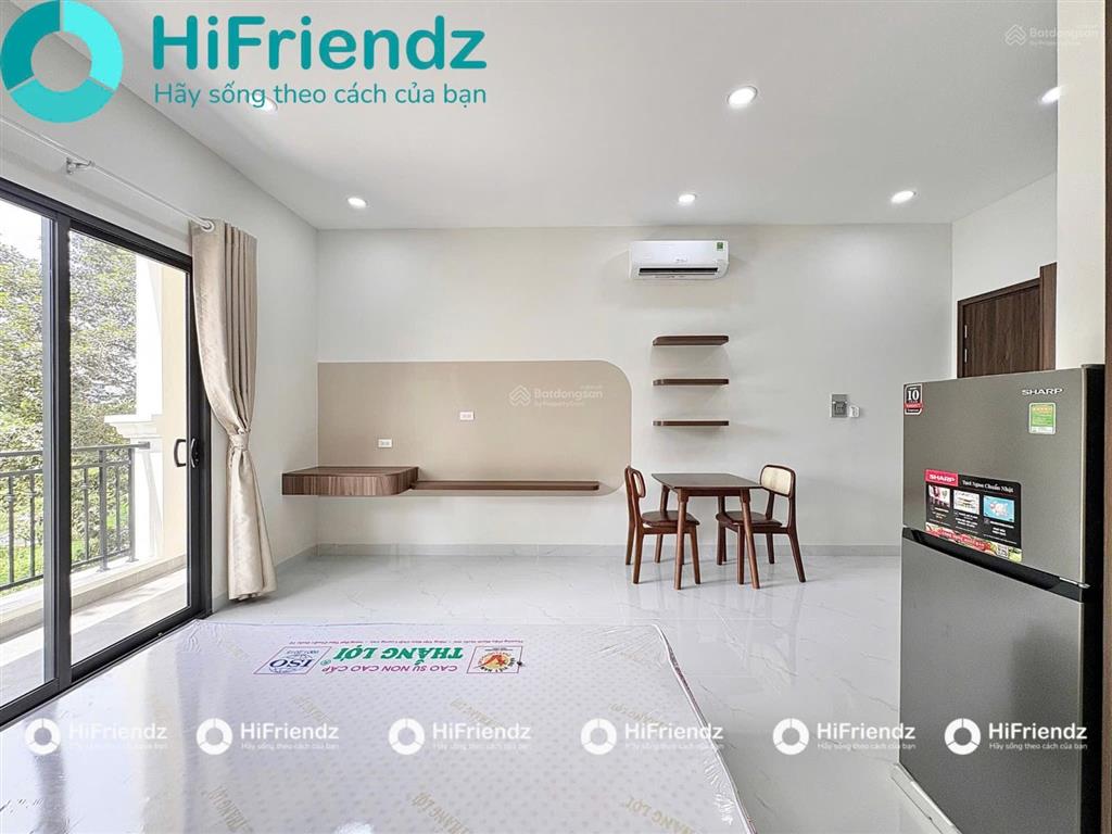 Studio  1 phòng ngủ mới xây  đầy đủ tiện ích  thuận tiện qua trung tâm