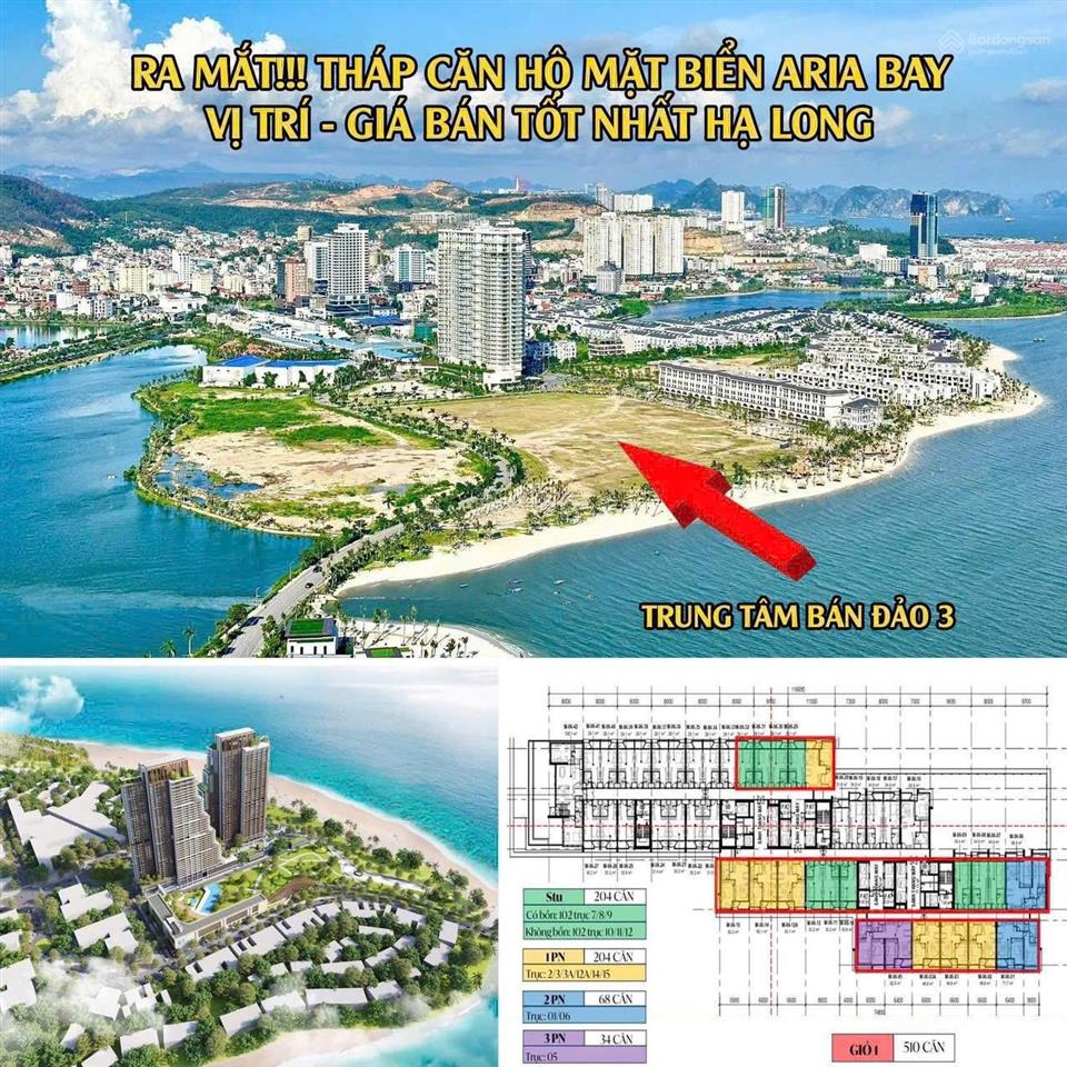 Aria bay căn 3 pn view trực diện biển, bàn giao full nội thất, có cả máy rửa bát luôn