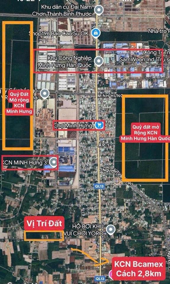 Cắt lỗ đất đường 32m cạnh kcn minh hưng 3 650tr/lô