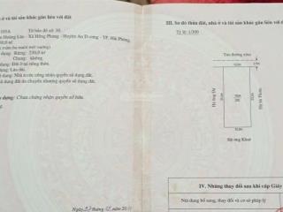 Lô đất đẹp toạ tại tdp hoàng lâu, phường an phong, hải phòng