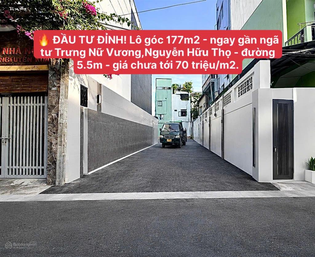 Đầu tư đỉnh! lô góc 177m2  ngay gần trưng nữ vương  đường 5.5m  giá chưa tới 70 triệu/m2.