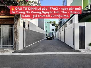 Đầu tư đỉnh! lô góc 177m2  ngay gần trưng nữ vương  đường 5.5m  giá chưa tới 70 triệu/m2.