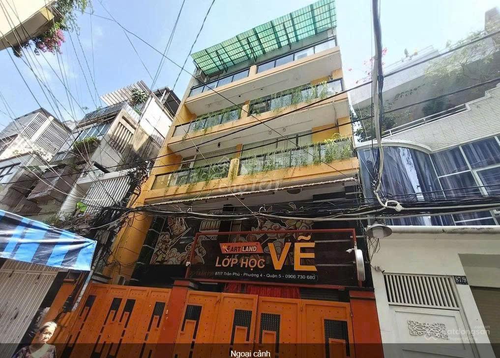 Bán nhà đường trần phú q5 8x18m (cn 150m²) lửng 4 lầu st giá 31.5 tỷ