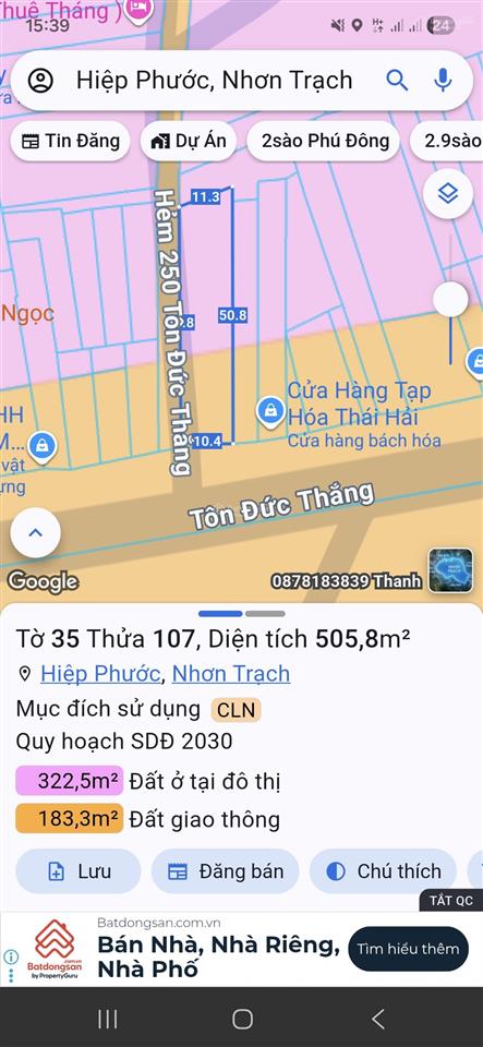 Bán hiệp phước mặt tiền tôn đức thắng đường 25c gần chợ đêm hiệp phước