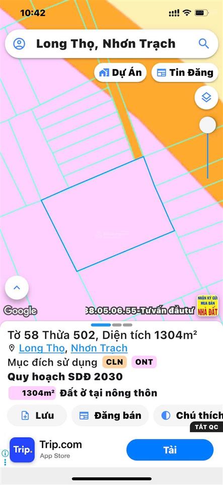 Bán long thọ hiệp phước mặt tiền hùng vương