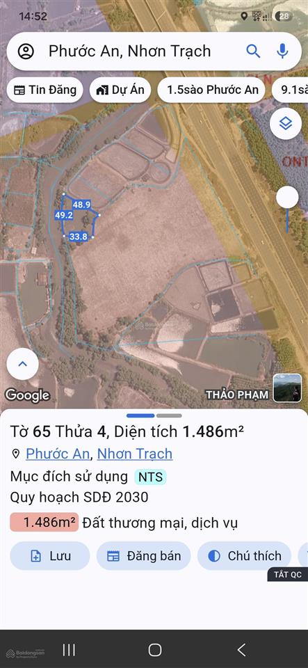 Bán đất phước an mặt tiền trường chinh liên cảng