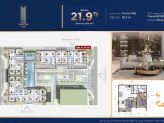 Căn hộ 3pn the grand manhattan trung tâm quận 1 chỉ 21,9 tỷ/ căn