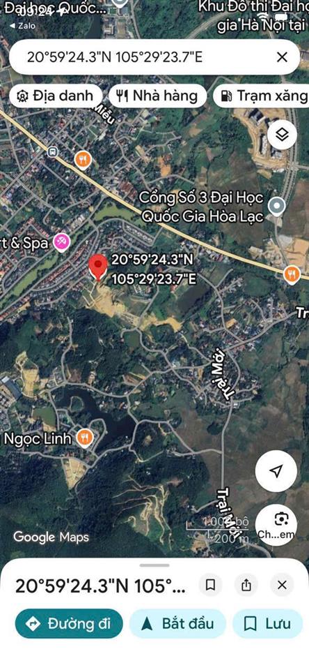 Đất sát Đại Học quốc Gia, cạnh tuyến metro5 Hoà Lạc