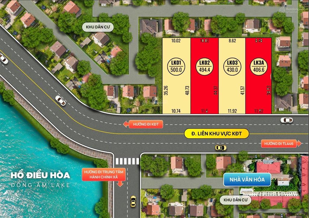 Đất hòa lạc, trục chính kinh doanh, view hồ đồng âm