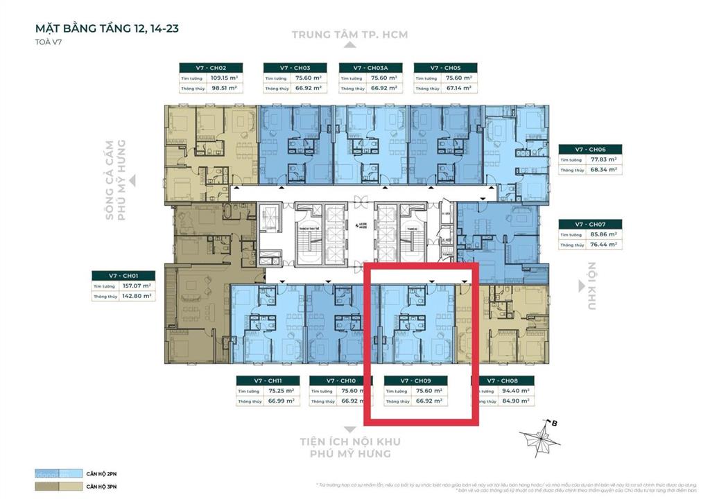 Bán căn hộ chung cư tại sunshine sky city, 7,05 tỷ, 75,6m2, view đẹp, tốt