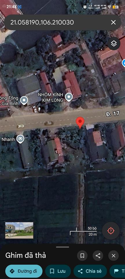 Cc cần bán lô thổ cư mặt ql17 đoạn xuân lai, gia bình, bắc ninh