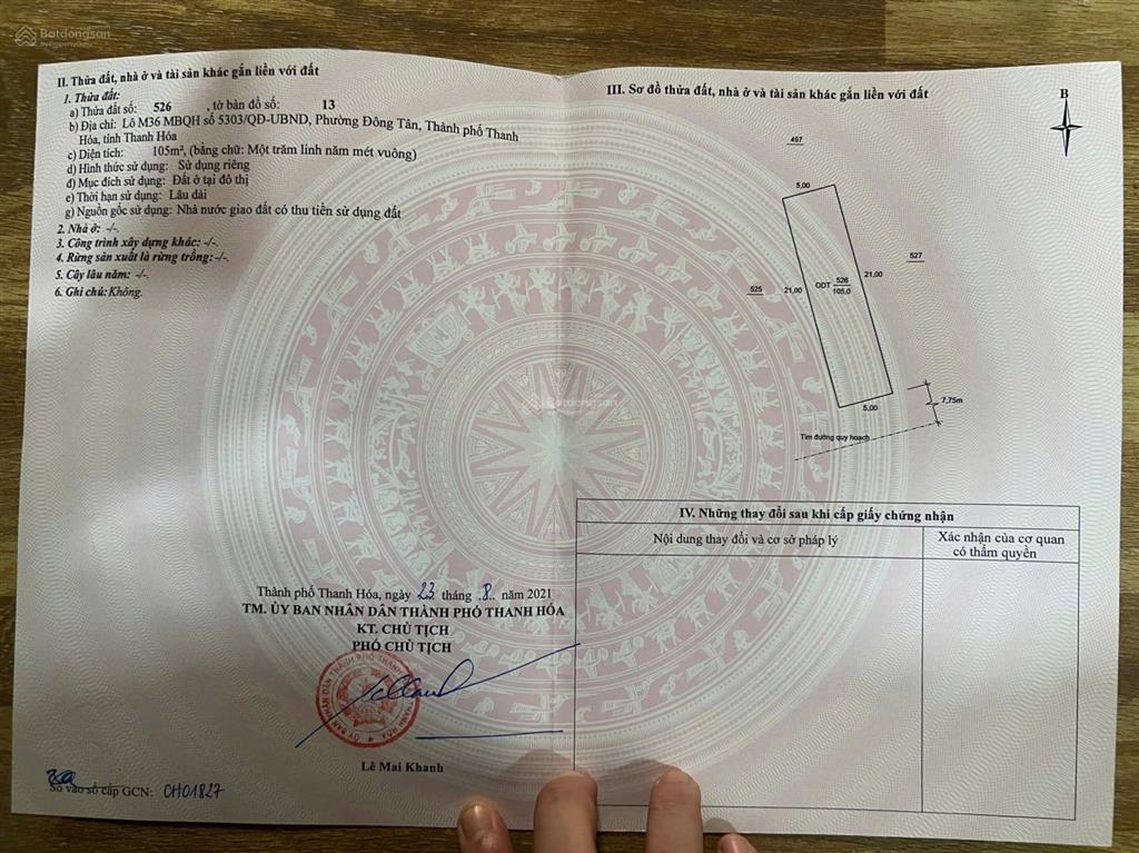 Bán lô đất vị trí vàng, giá rẻ nhất sàn 5303 đông tân