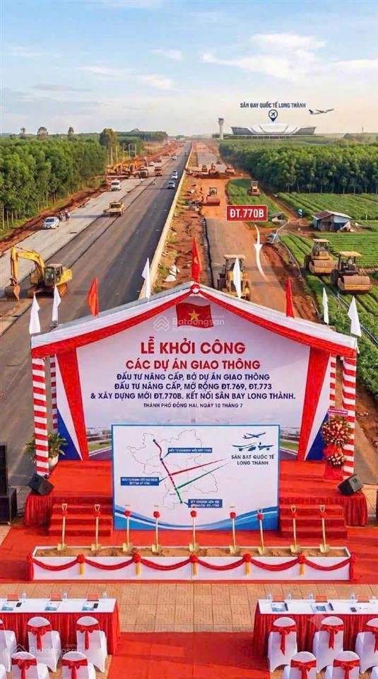 Bán đất trục dt 770b  dt 6.088 m2, có sẵn 200m2 thổ cư, tại long phước, long thành, đồng nai