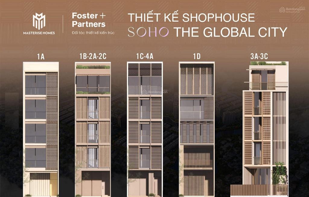 Bán gấp soho the global city trực diện công viên, 1 trệt 4 lầu, có thang máy