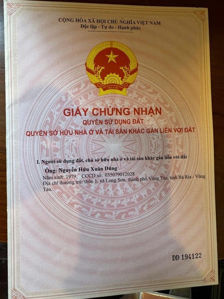 Tôi chính chủ cần bán lô đất ở 6m x 18m + 3m thoát hiểm, 108m2 khu dân cư gò cát trung tâm bà rịa