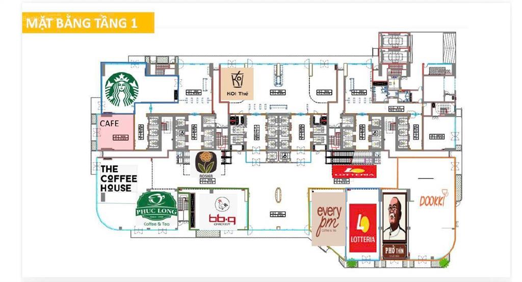 Cho thuê mặt bằng kinh doanh shop khối đế tttm mỹ đình