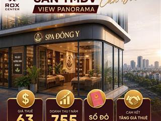 Căn góc chân đế rox sẵn khách thuê hđ 10 năm  doanh thu 755 tr/năm. thanh toán 30% nhận sàn ngay
