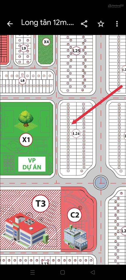 Cơ hội vàng, giá rẻ đầu tư. dt 177m. đối diện văn phòng dự án. trục chính về sân bay long thành