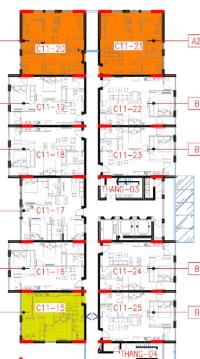Bán ch 3 thoáng 3pn, 2wc tại thăng long green city, ct3 giá thỏa thuận, 63m2 hàng hot tầng cao đẹp.