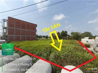 Ngân hàng thanh lý lô đất góc 2 mặt tiền đẹp, kdc minh linh, vĩnh long