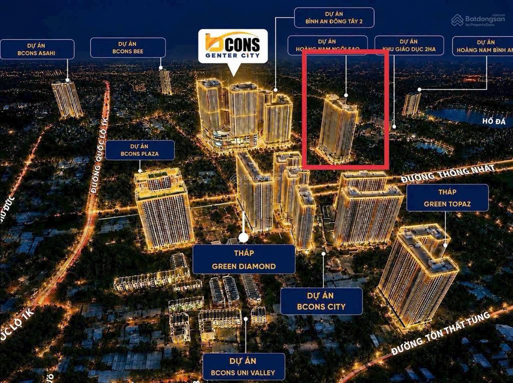 Bcons aria 2,7 tỷ căn hộ rộng rãi khu vực đường thống nhất, tuyến metro, tp. hcm