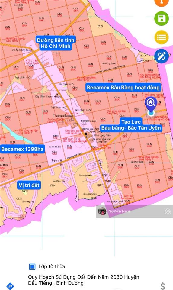 Bán lô đất liền kề 1 sẹc tạo lực, gần kcn bàu bàng
