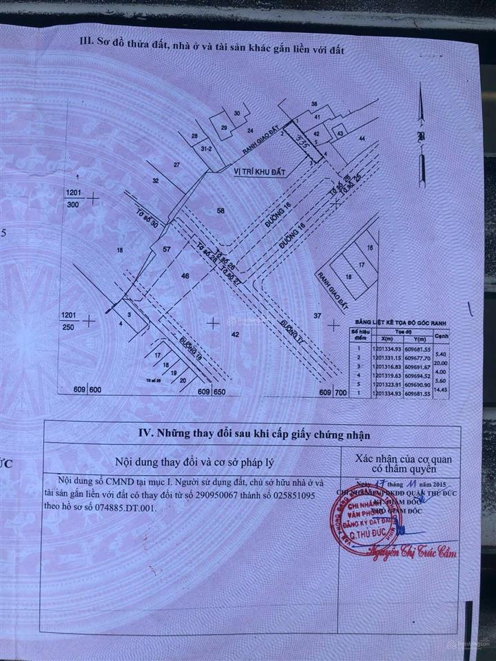 Đất đẹp, nhiều tiện ích tại đường số 16, linh tây, thủ đức, 10 tỷ, 94 m2