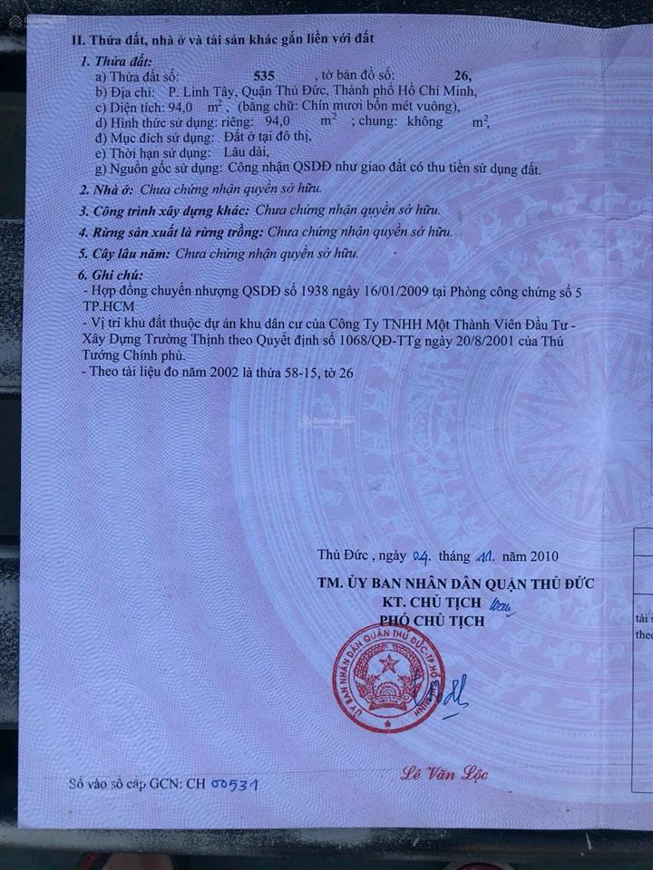 Đất đẹp, nhiều tiện ích tại đường số 16, linh tây, thủ đức, 10 tỷ, 94 m2