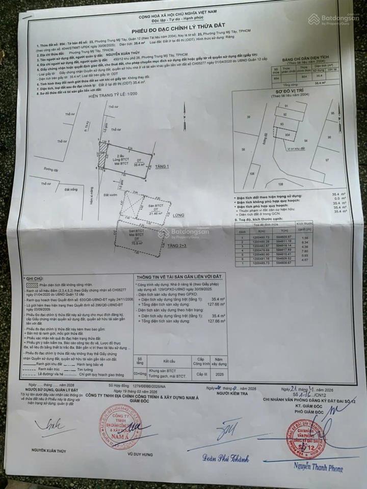 Bán nhà phố 119/45 trung mỹ tây 13, 4,490 tỷ, 45m2, giá tốt, view đẹp