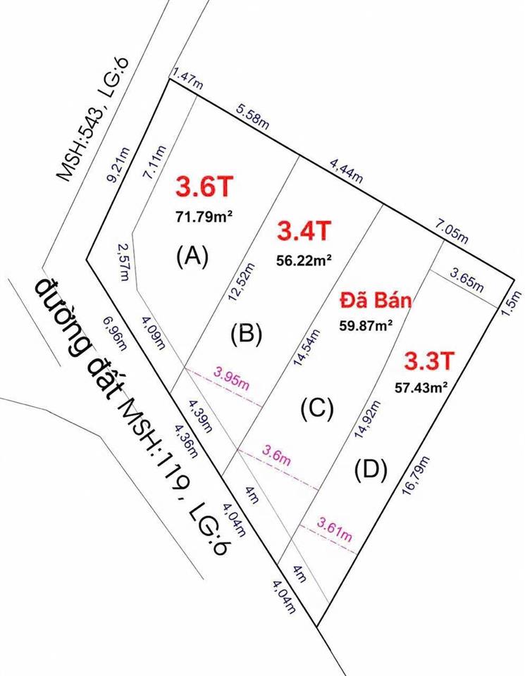Đất góc 2 mặt tiền đường đông bắc, tch, q12, tphcm, 72m2 giá 3 tỷ 575 tr