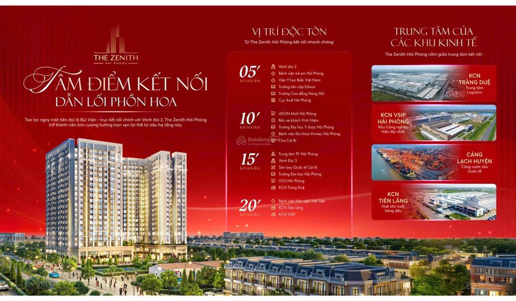 Chỉ hơn 37tr/m2 sở hữu căn hộ the zenith hải phòng, dòng tiền cho thuê 10  15tr/tháng