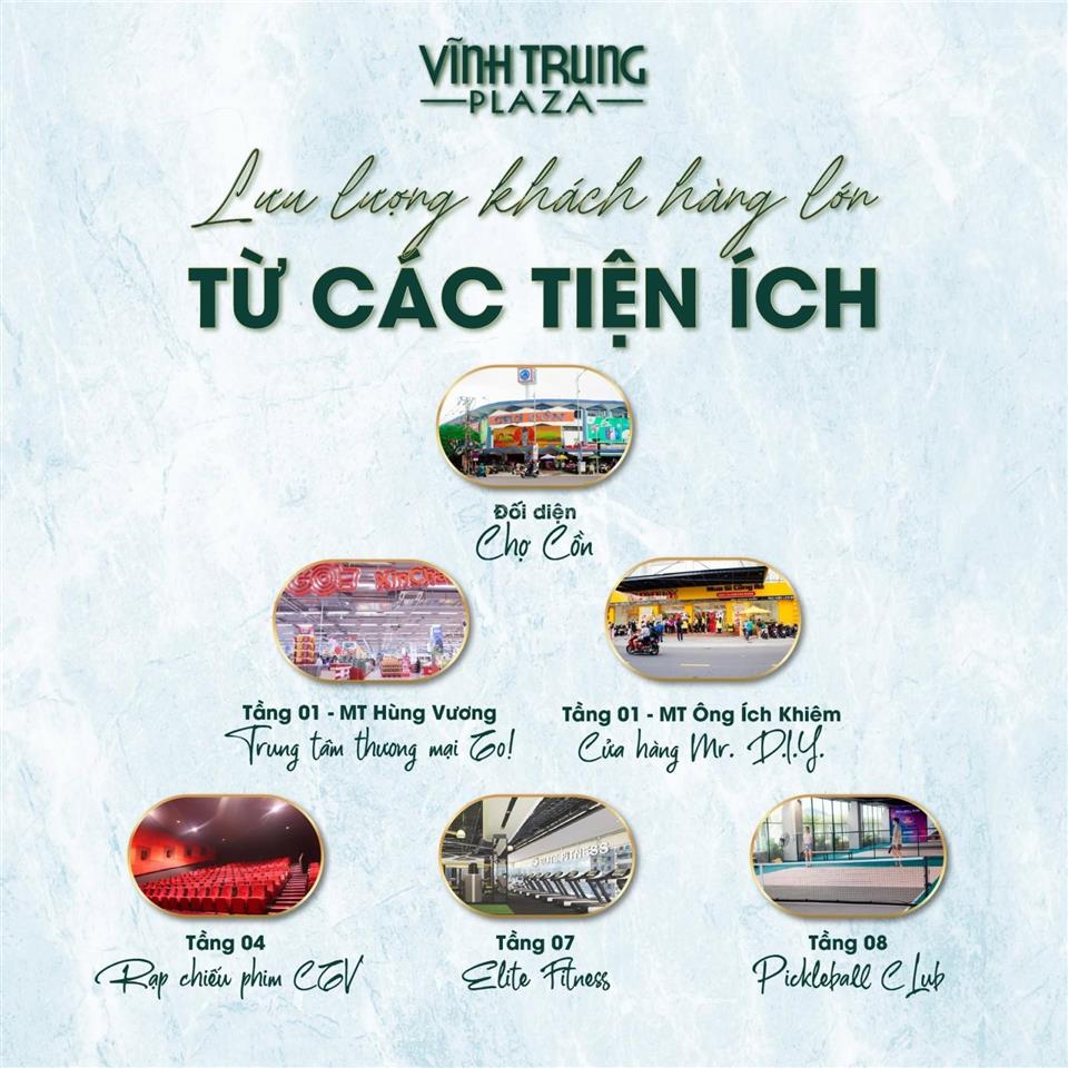 Bắt trọn xu hướng "destination business" mặt bằng sàn 725 m² tại tầng 01 vĩnh trung plaza